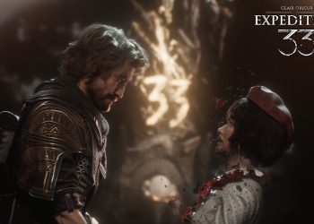 نمایی سینمایی از داستان بازی Clair Obscur: Expedition 33 هنگام تقابل شخصیتها با Paintress