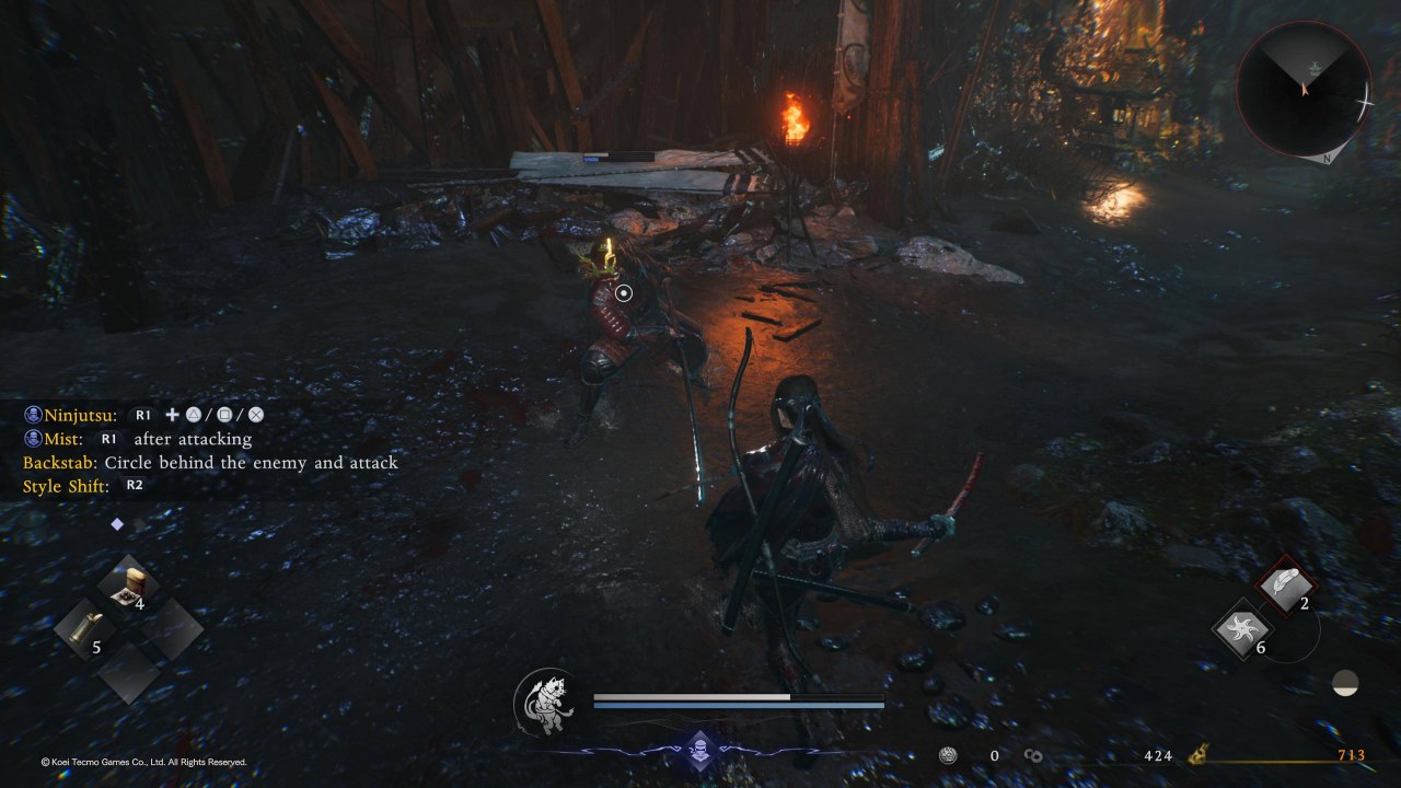 مبارزه با دشمنان و استاده از مهارت‌های سامورایی و شمیر زنی در بازی Nioh 3