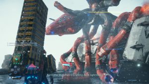 مبارزه سم با باس‌ Giant Ghost Mech با افکت‌های نوری و صوتی خیره‌کننده