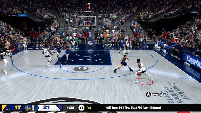 نمای نزدیک کنترل توپ و دریبل در بازی NBA 2K26