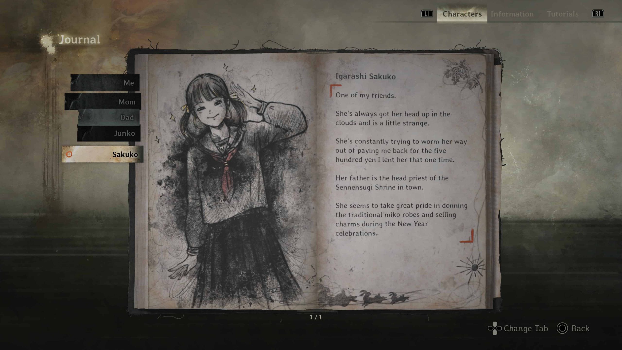 دفترچه قدیمی شخصیت اصلی با دستنوشتههای تاریک و نامفهوم که اسرار شهر را آشکار میکند.