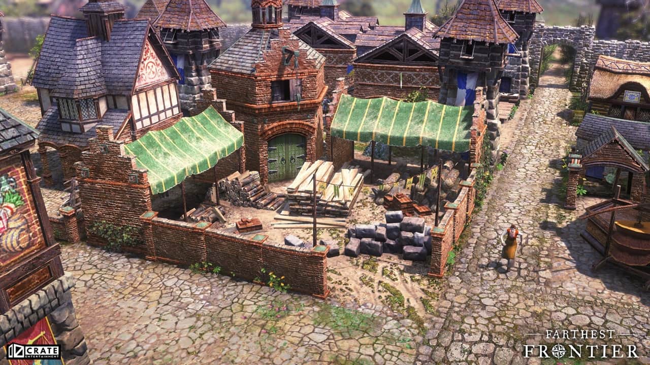 گروهی از شهروندان در حال فعالیت روزانه در Farthest Frontier، تجربهای واقعی از زندگی و بقا در مرز تمدن