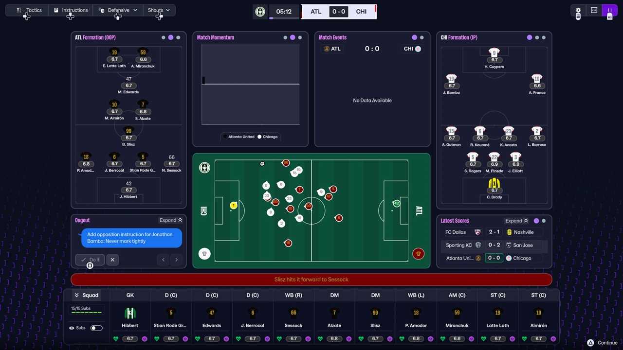 رابط کاربری و منوهای بازی Football Manager 26
