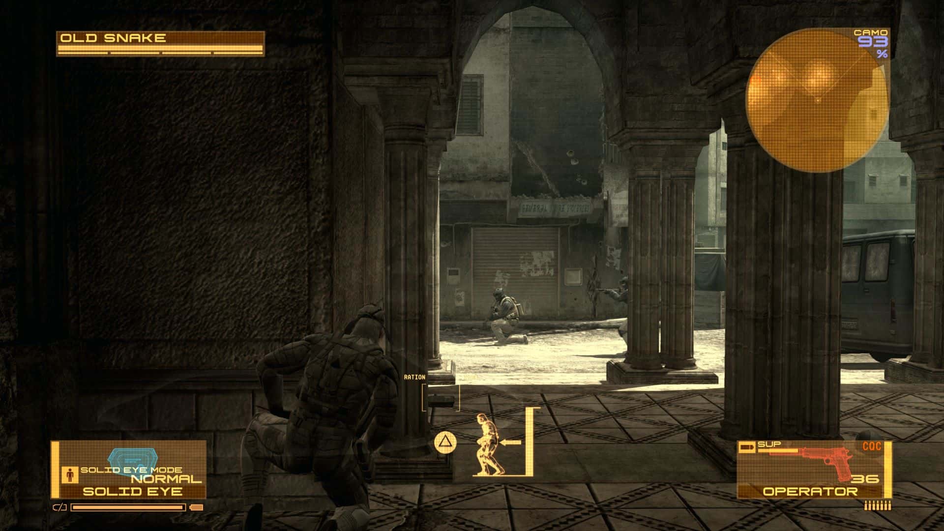 مبارزه Snake با دشمنان در Metal Gear Solid 4